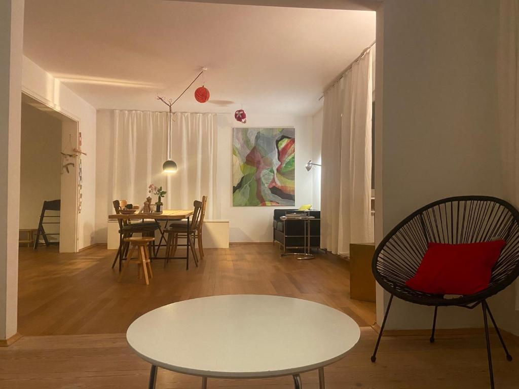 Posezení v ubytování Ferienwohnung Kräutergarten