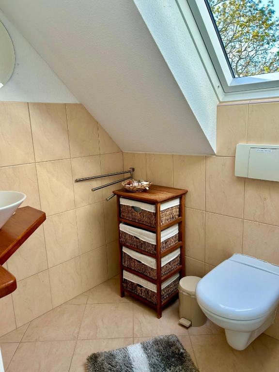 Koupelna v ubytování Ferienhaus Biedermann