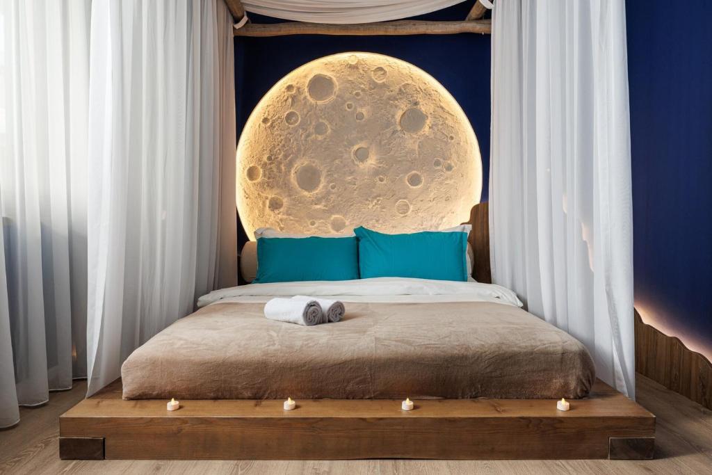 Postel nebo postele na pokoji v ubytování The Moon - Poiana Brasov