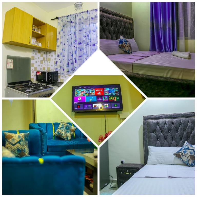 Kuchyň nebo kuchyňský kout v ubytování Vee Apartment