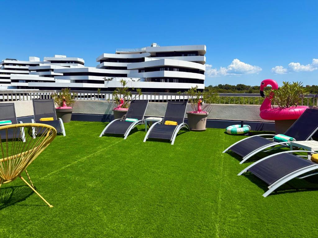 Zahrada ubytování The Originals City, Hotel Cap Maya, Cap d'Agde