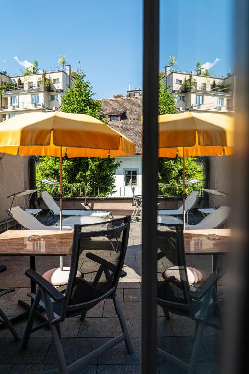 Balkón nebo terasa v ubytování Hotel Baslertor