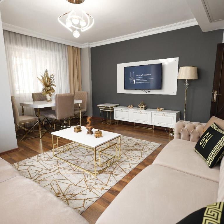 Posezení v ubytování Golden Homes