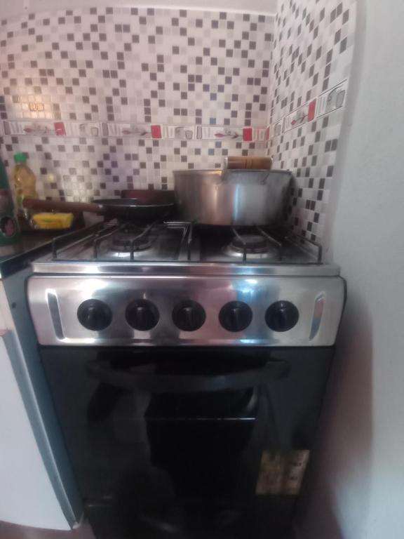 Kuchyň nebo kuchyňský kout v ubytování Angiru cabañas