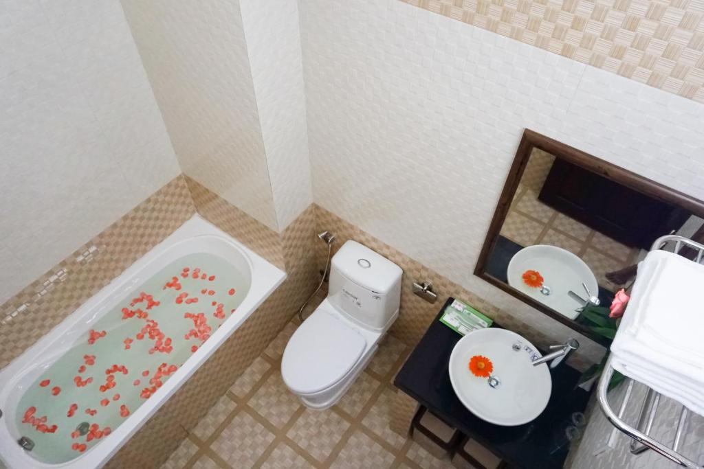 Koupelna v ubytování Phoenix Homestay