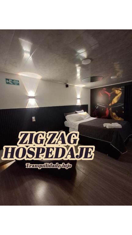 Postel nebo postele na pokoji v ubytování ZIG ZAG Hospedaje