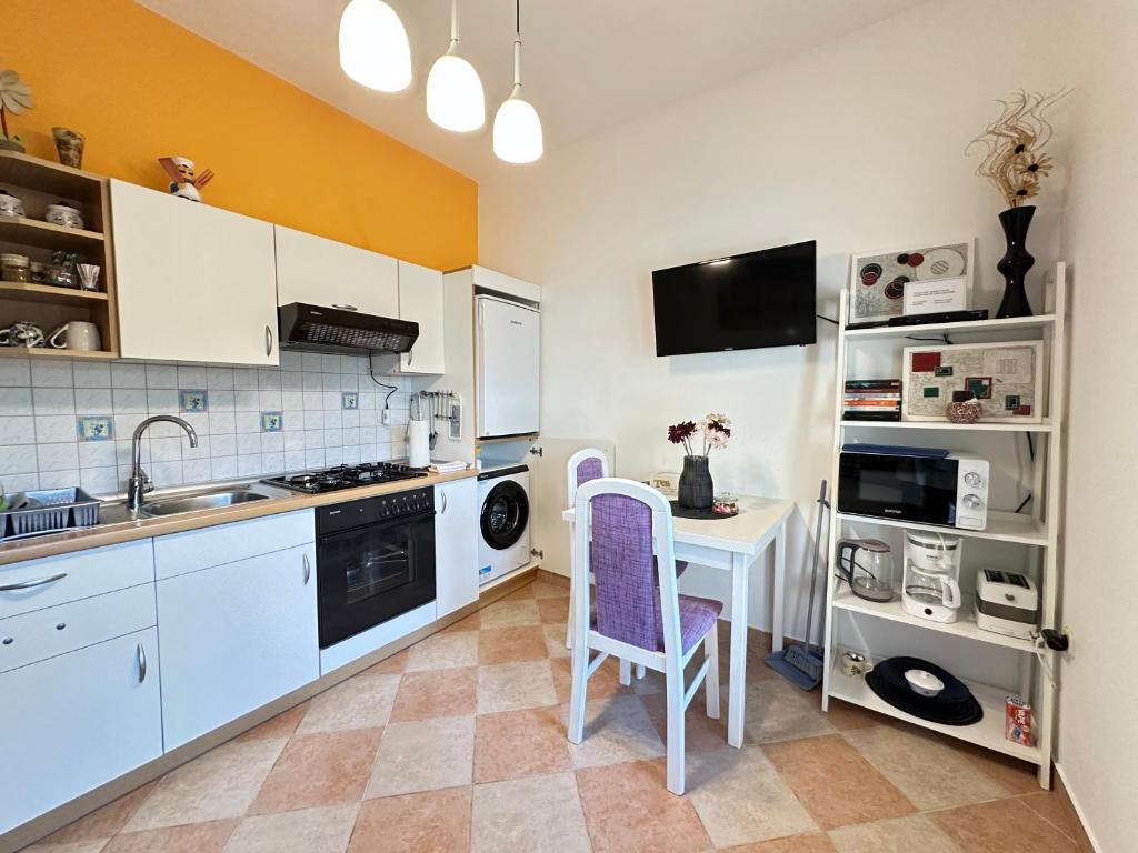 Kuchyň nebo kuchyňský kout v ubytování Apartments - Rooms VESNA