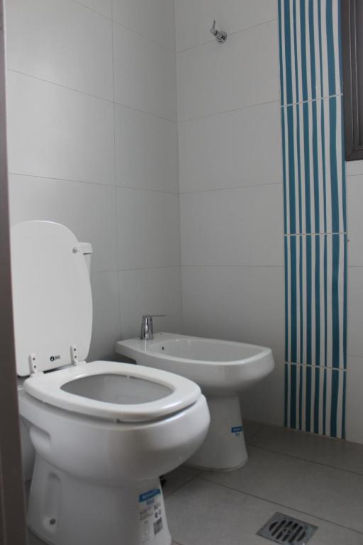 Koupelna v ubytování Nómade Hostel mdz