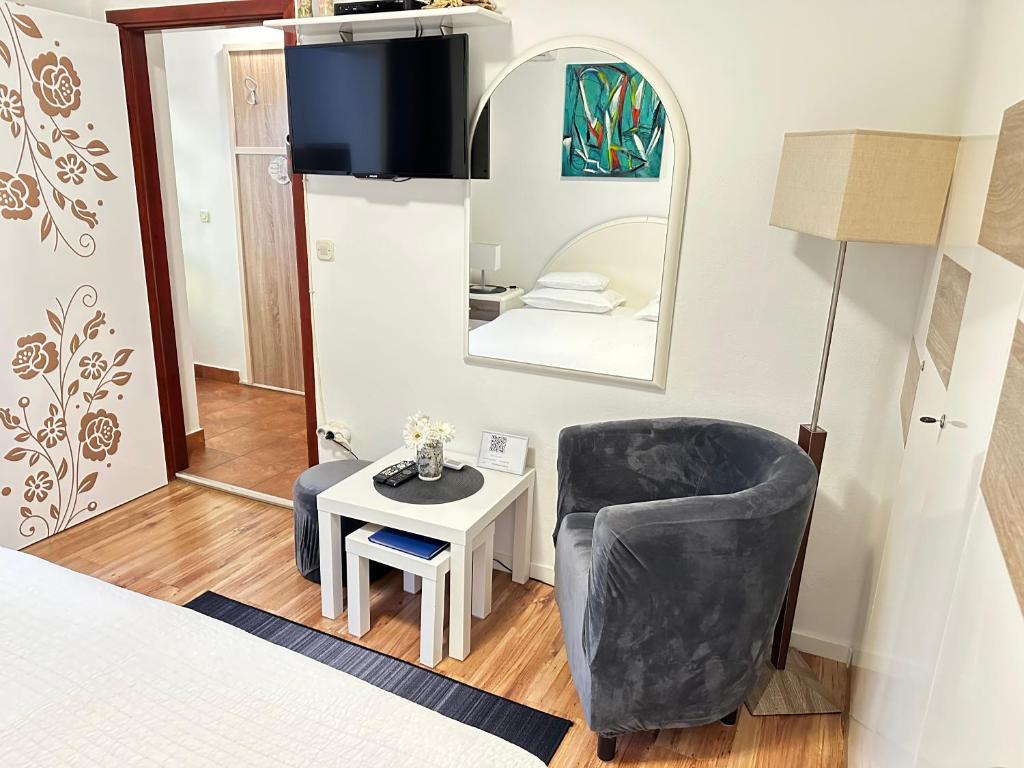 TV a/nebo společenská místnost v ubytování Apartments - Rooms VESNA