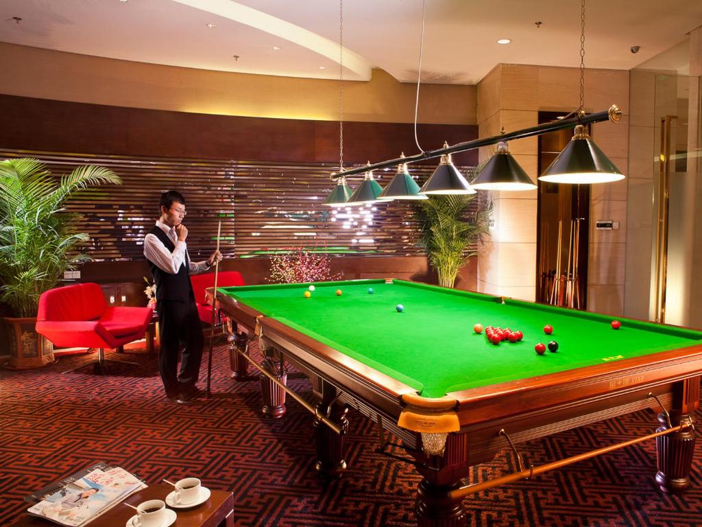 Biliár nebo kulečník v ubytování Hongrui Jinling Grand Hotel Hefei