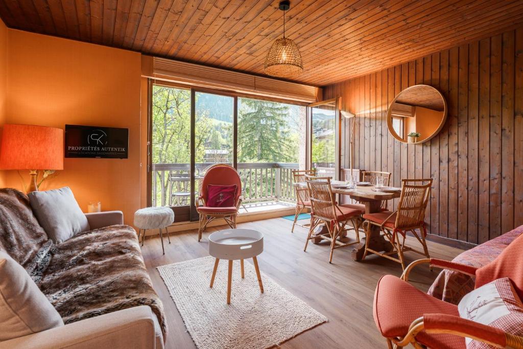 Khu vực ghế ngồi tại Appartement Cornec - Your stay in Megève