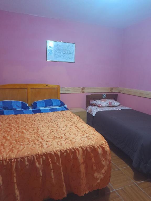 Postel nebo postele na pokoji v ubytování Jaimes Inn Hostel