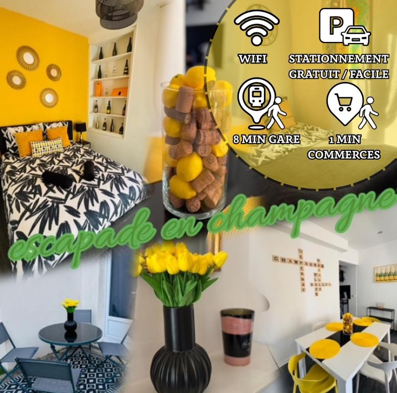 Fotografie z fotogalerie ubytování Pétille en champagne - 1 chambre - Terrasse v destinaci Épernay