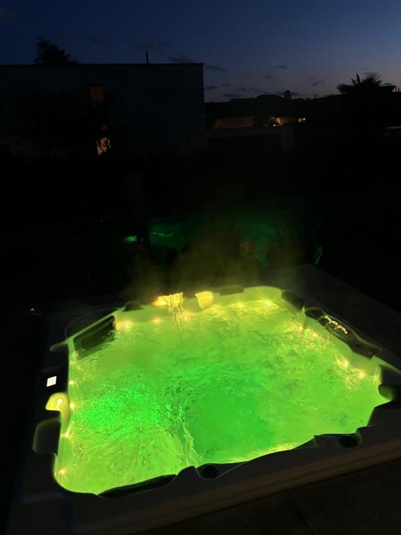 Bazén v ubytování Blaue Lagune-Ferien mit Stil nebo v jeho okolí
