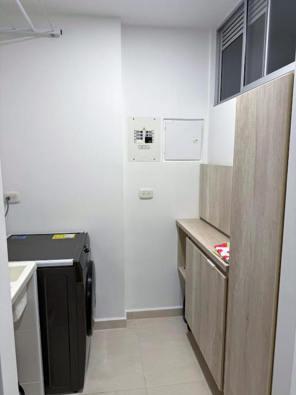 Kuchyň nebo kuchyňský kout v ubytování Apartamento Nuevo Central