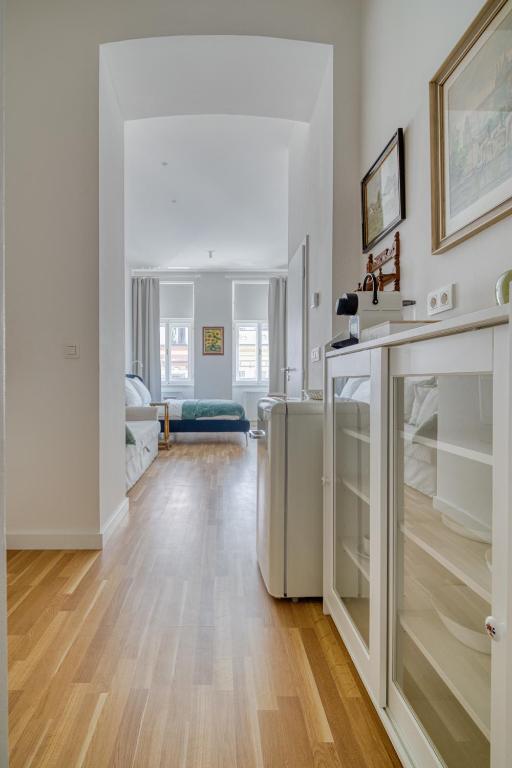 Kuchyň nebo kuchyňský kout v ubytování J3 Prague Apartments