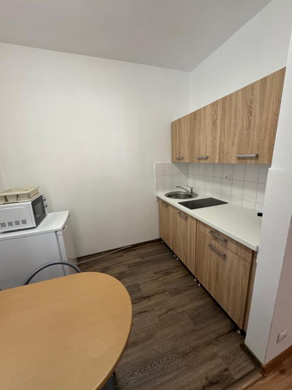 Kuchyňa alebo kuchynka v ubytovaní Bláthy Apartman