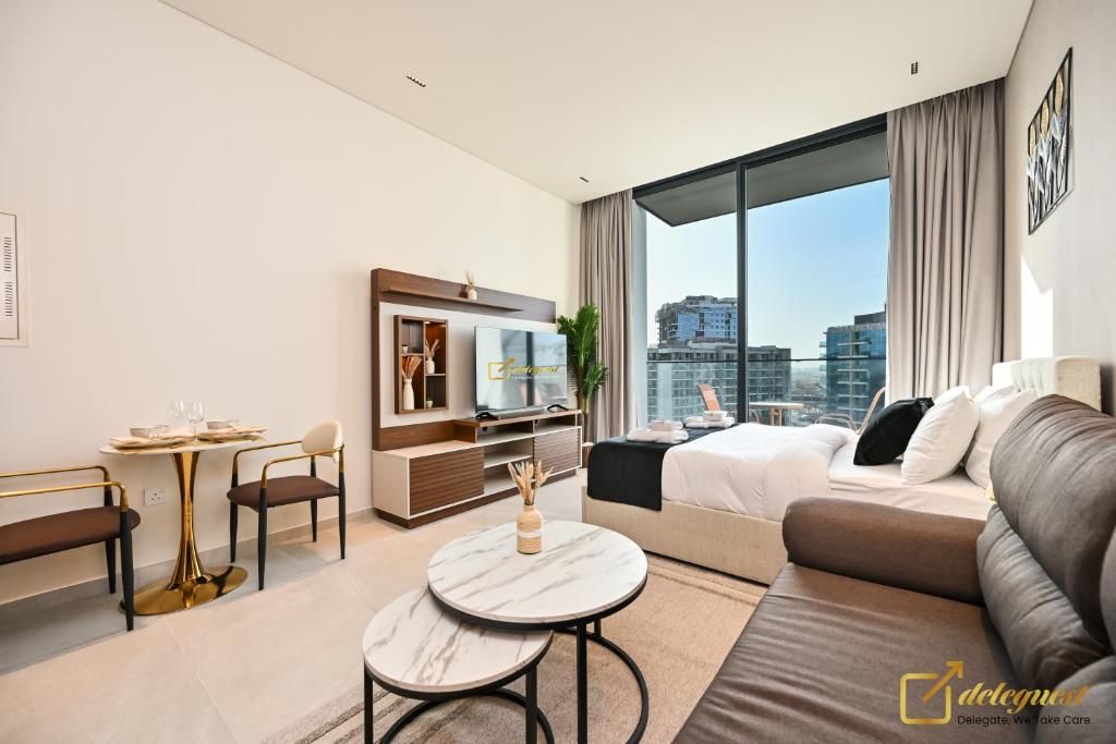 Кровать или кровати в номере Modern Studio in Arjan by Deleguest