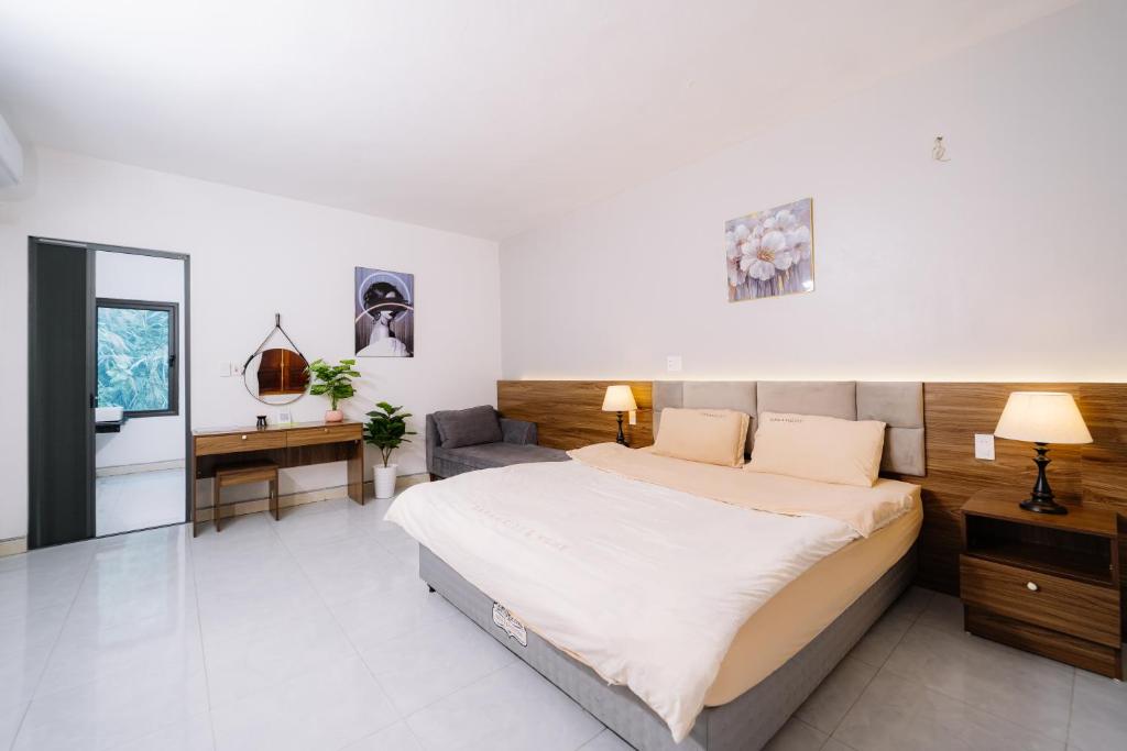 Postel nebo postele na pokoji v ubytování Ha Giang Loop Discovery Hostel