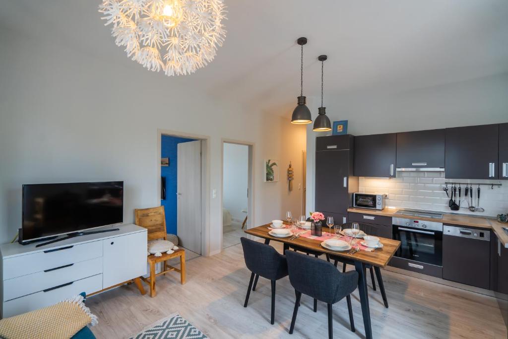 Kuchyňa alebo kuchynka v ubytovaní Fox apartman A11