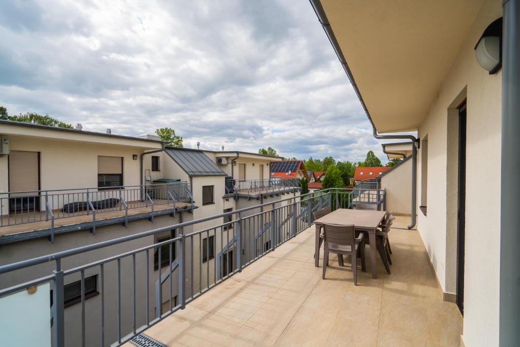 Balkón alebo terasa v ubytovaní Fox apartman A11