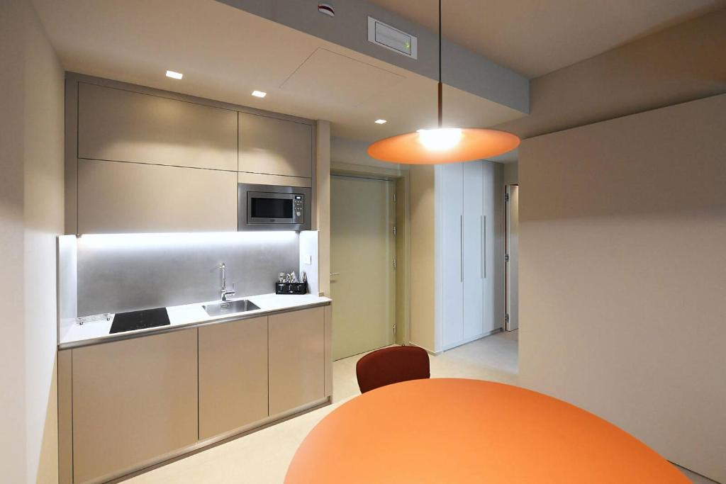 Kuchyň nebo kuchyňský kout v ubytování Hotel Villa Cappugi