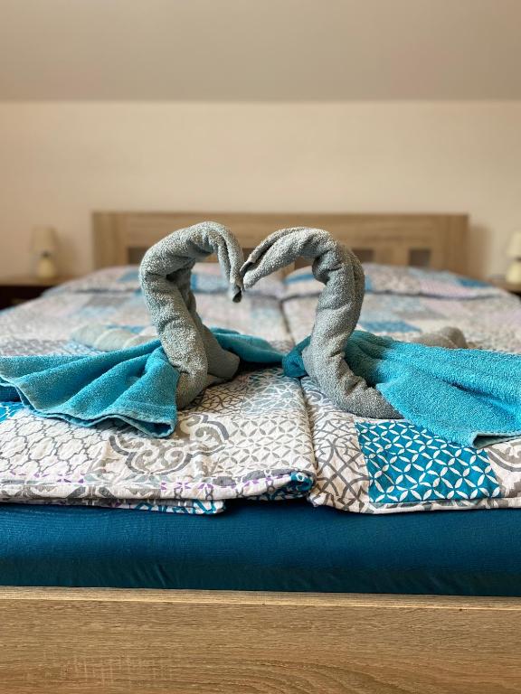Postel nebo postele na pokoji v ubytování Apartmán 80