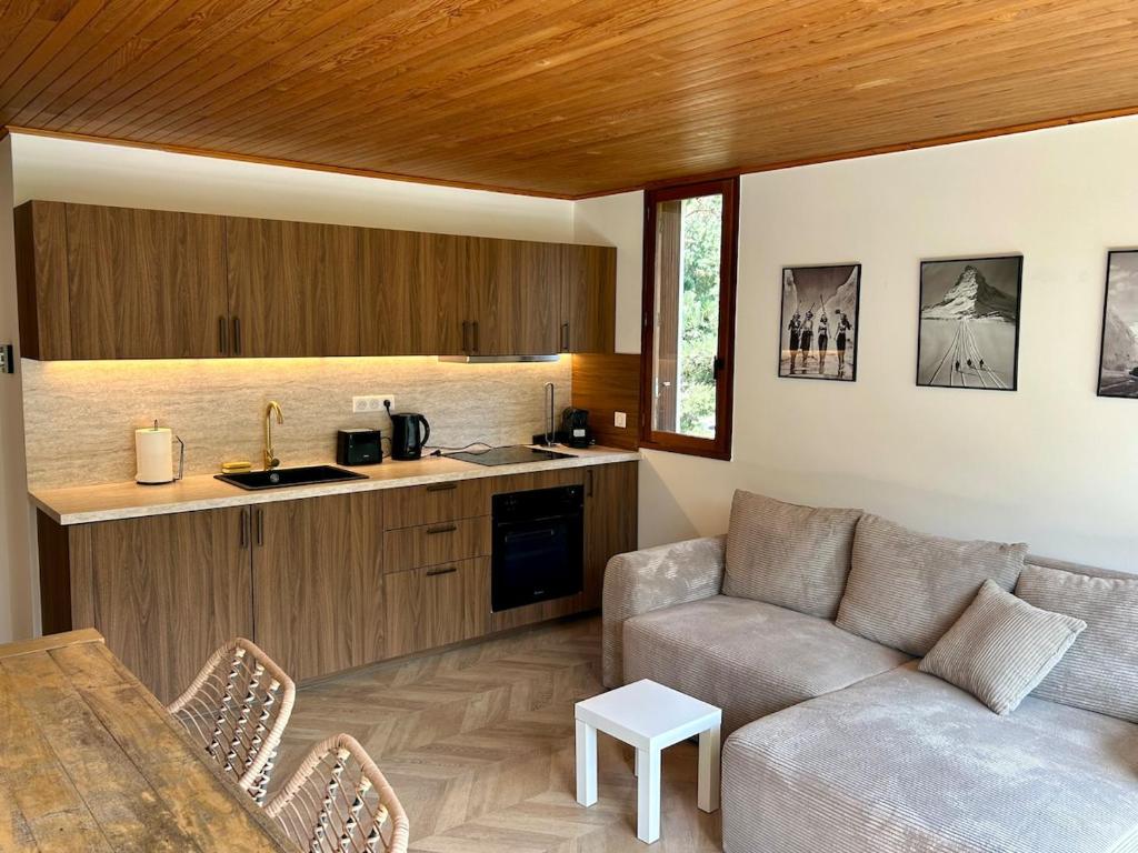 Η κουζίνα ή μικρή κουζίνα στο T3 appart 50 metres des pistes