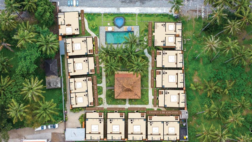 Zahrada ubytování Dani Beach Villa - Beachfront Villas in Penuktukan