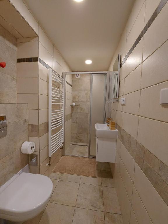 Kúpeľňa v ubytovaní Penzion Pod Kopcem