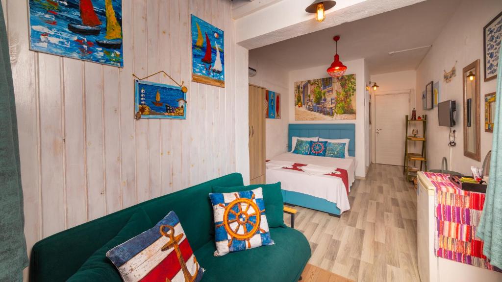 Posezení v ubytování Derin Mavi Suit Butik Otel