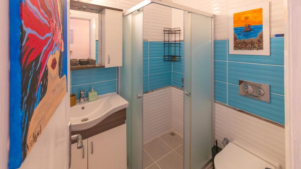 Koupelna v ubytování Derin Mavi Suit Butik Otel