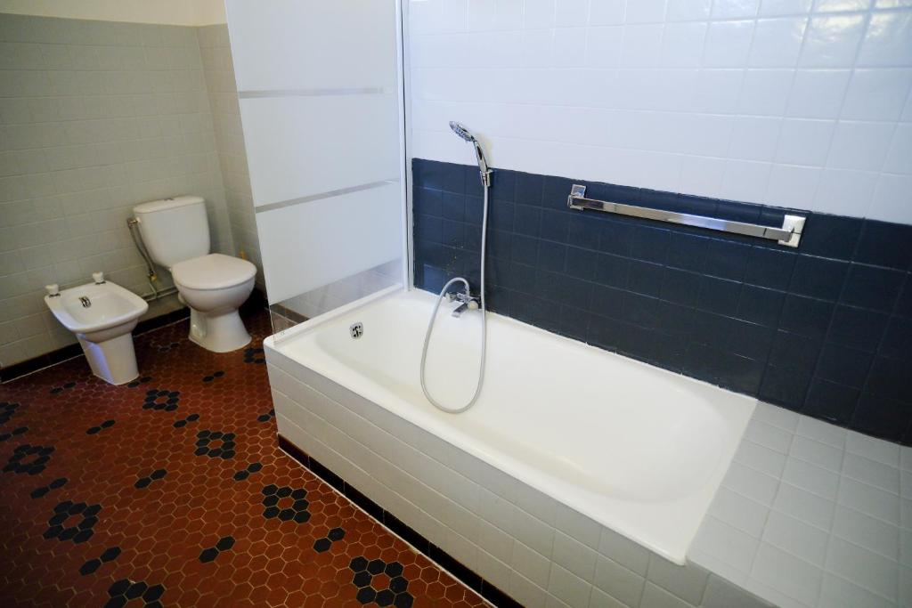 Koupelna v ubytování Auberge Des 3 Lacs