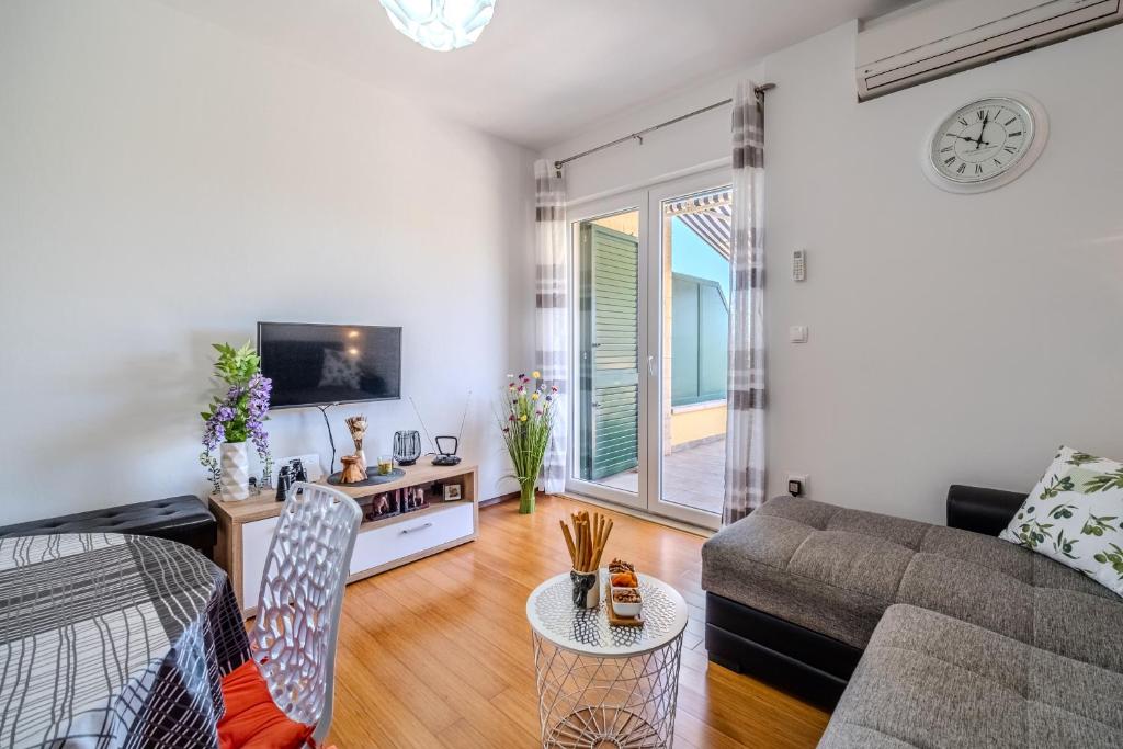 Televízia a/alebo spoločenská miestnosť v ubytovaní Apartman Elephant