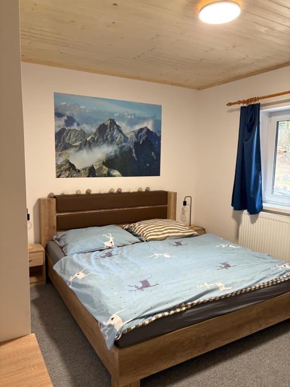Postel nebo postele na pokoji v ubytování Chata na lúke