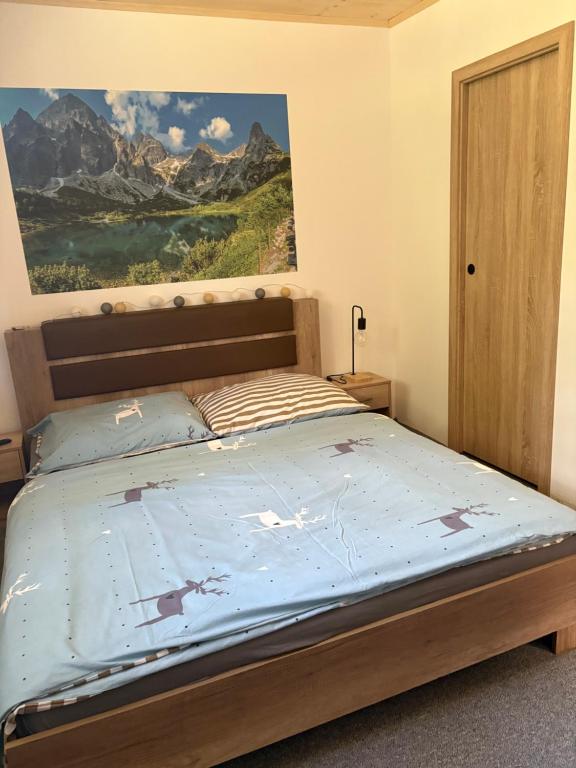 Postel nebo postele na pokoji v ubytování Chata na lúke