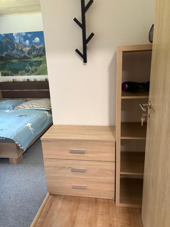 Postel nebo postele na pokoji v ubytování Chata na lúke
