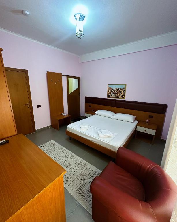 Postel nebo postele na pokoji v ubytování Hotel Edland