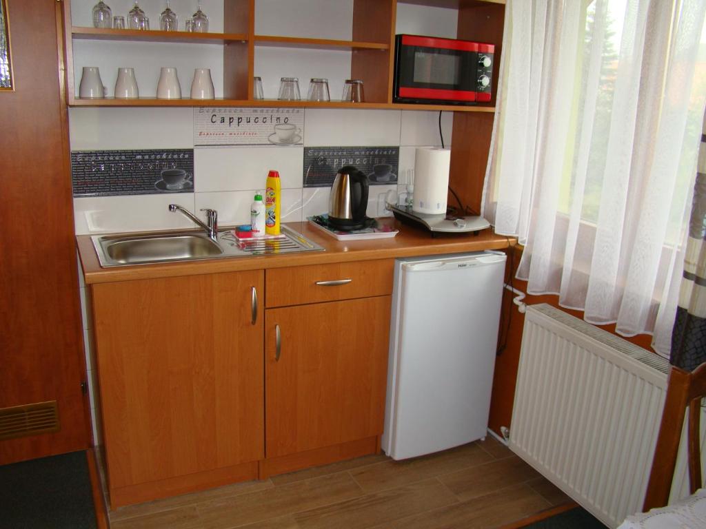 Kuchyň nebo kuchyňský kout v ubytování Willa Stenia Apartamenty