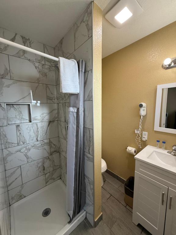 Koupelna v ubytování Tahoe Sands Inn