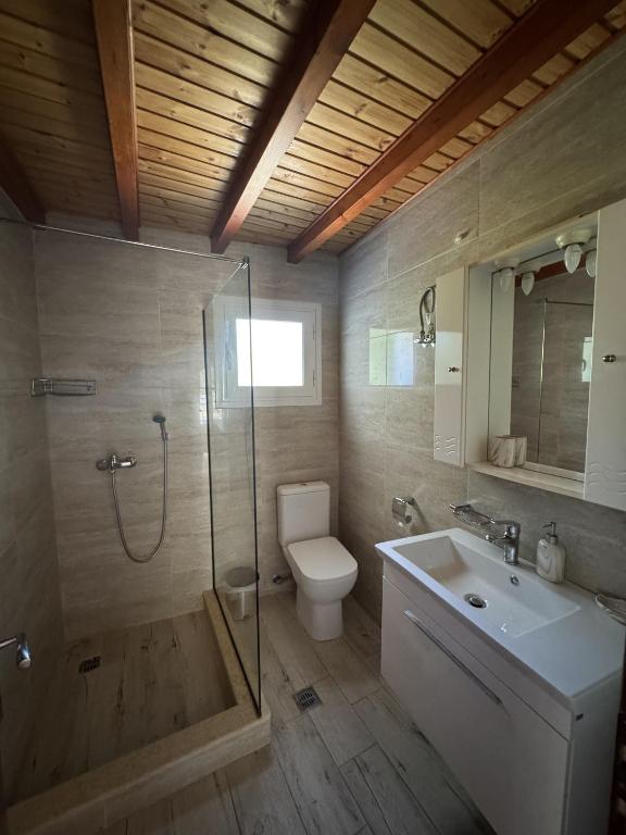 Koupelna v ubytování Villa Mitsialis