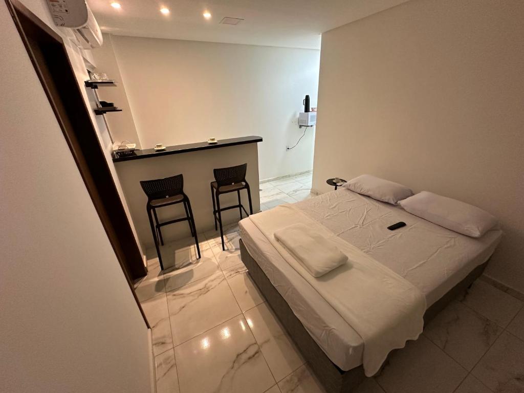 Postel nebo postele na pokoji v ubytování Flat proximo a Unifip