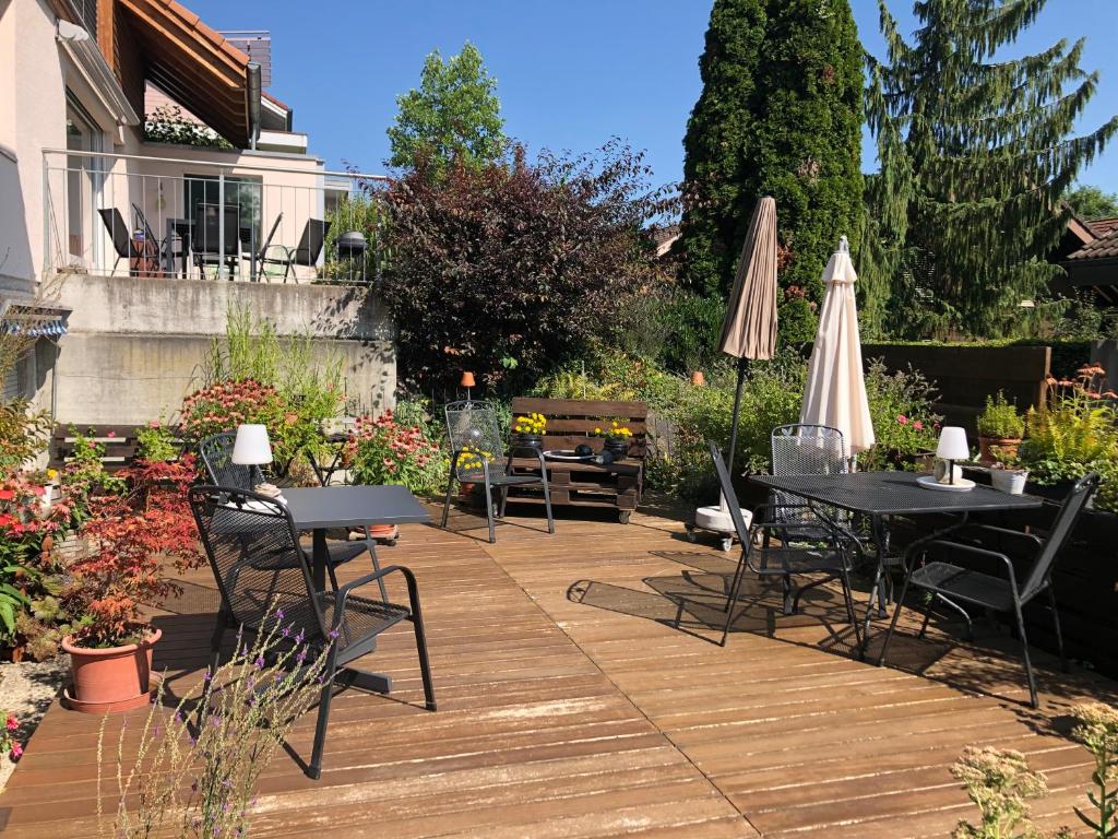 Zahrada ubytování Ferienhaus Zulg-Doppelzimmer mit Gartenblick