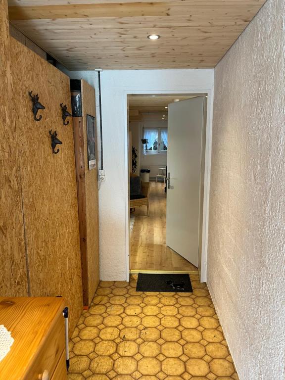 TV a/nebo společenská místnost v ubytování Ferienhaus Zulg-Doppelzimmer mit Gartenblick
