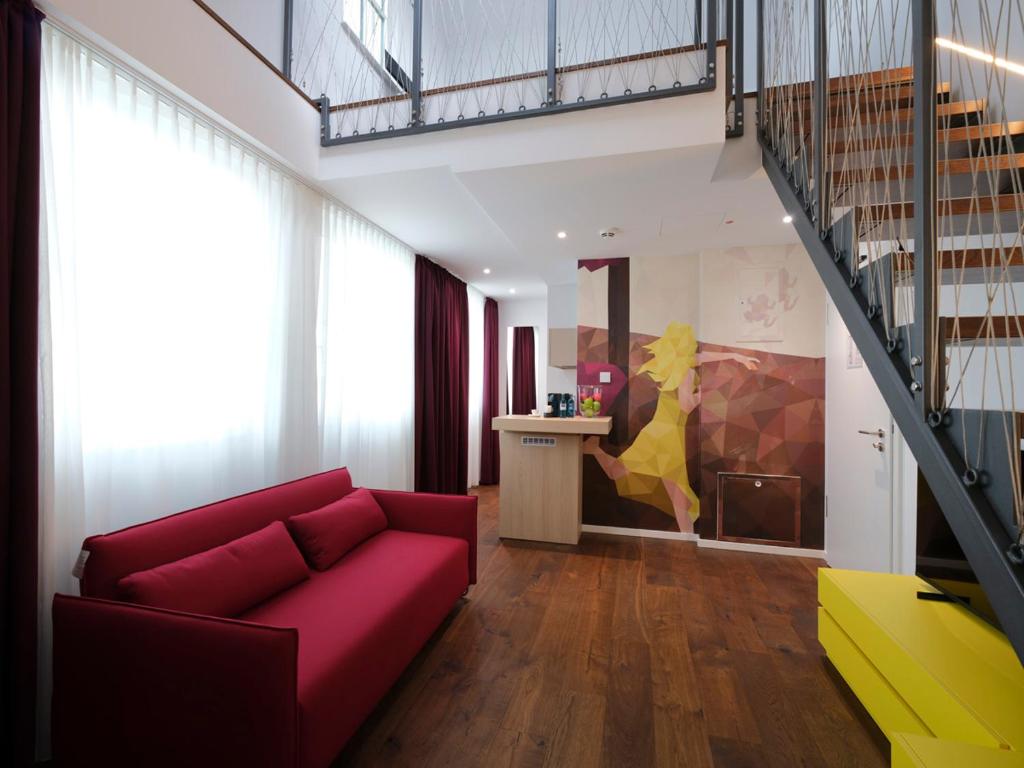 Posezení v ubytování Grimms Hotel Hanau