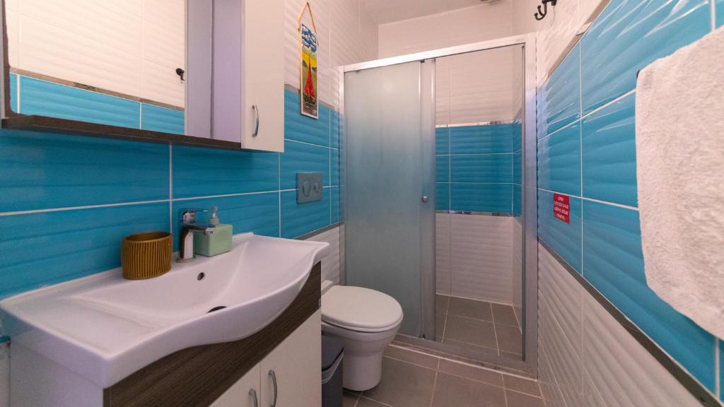 Koupelna v ubytování Derin Mavi Suit Butik Otel