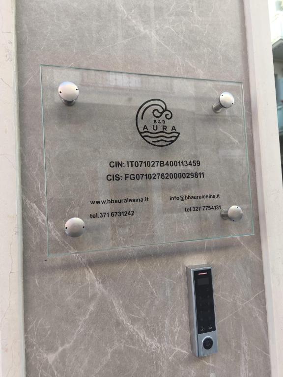 Certifikát, hodnocení, plakát nebo jiný dokument vystavený v ubytování B&B Aura