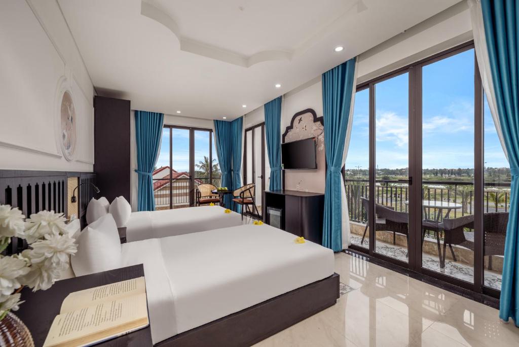 Phòng 2 Giường Đơn Nhìn Ra Hồ Bơi