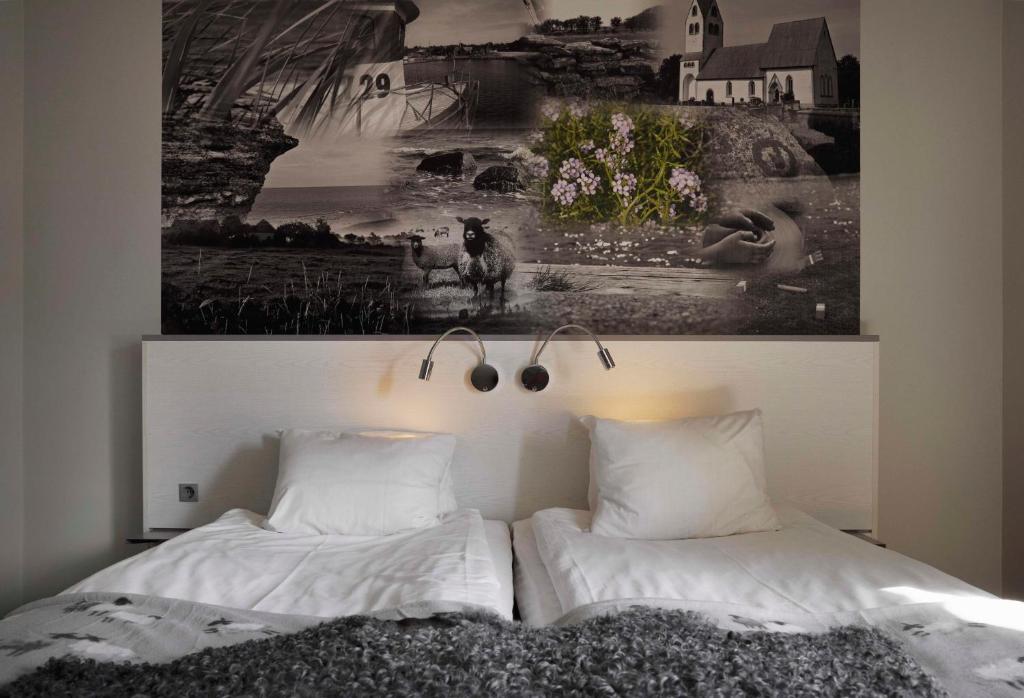 Postel nebo postele na pokoji v ubytování Scandic Visby