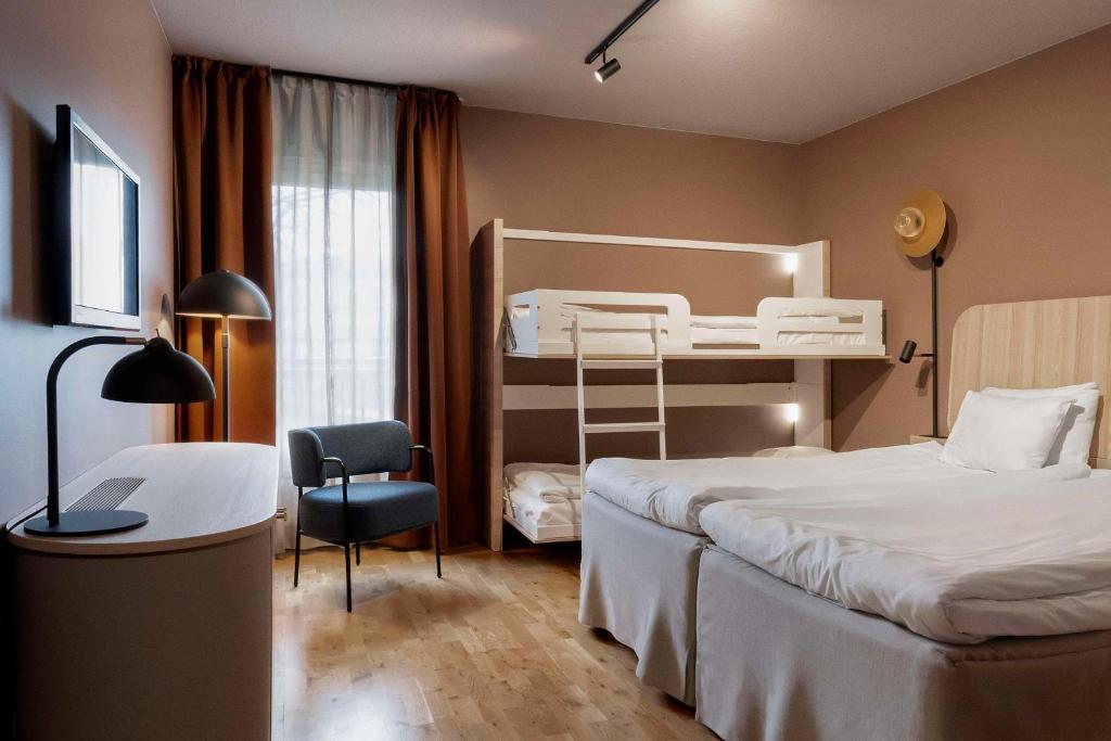 Postel nebo postele na pokoji v ubytování Scandic Visby